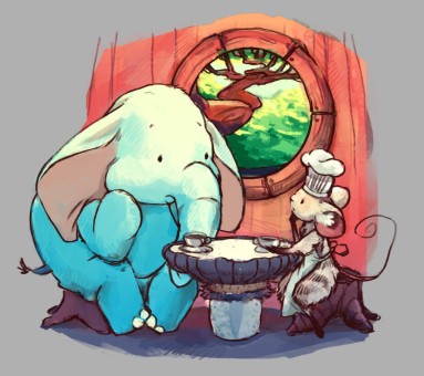 Illustration für Kinder - „Fred der Elefant“