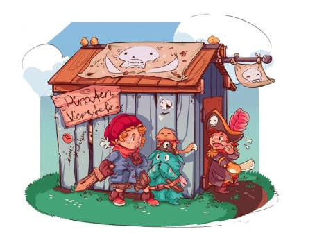 Illustration für Kinder - „Mia & Flatter im Piraten-Versteck“