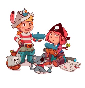 Cover-Illustration des Kinderspiels Piraten-Beute von HABA